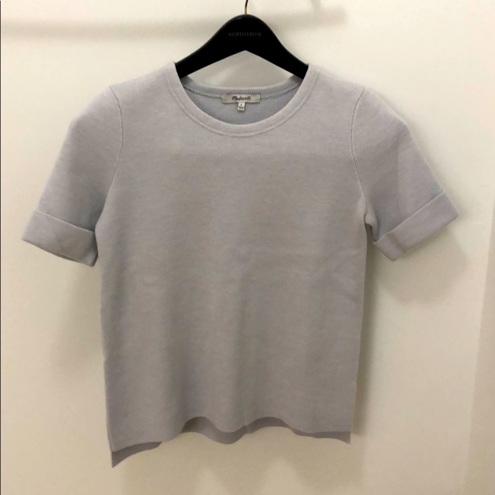 Light blue knit Madewell shirt